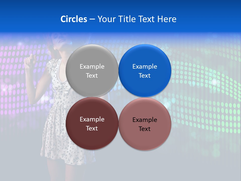 Dancer Caucasian Clubbing PowerPoint Template