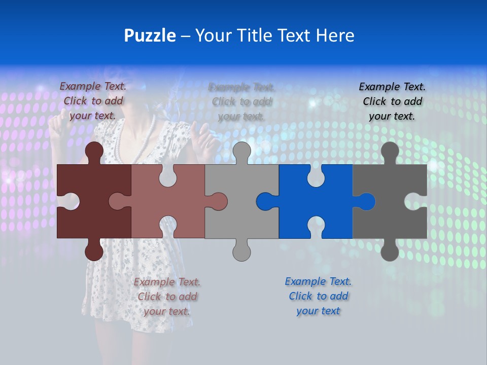 Dancer Caucasian Clubbing PowerPoint Template