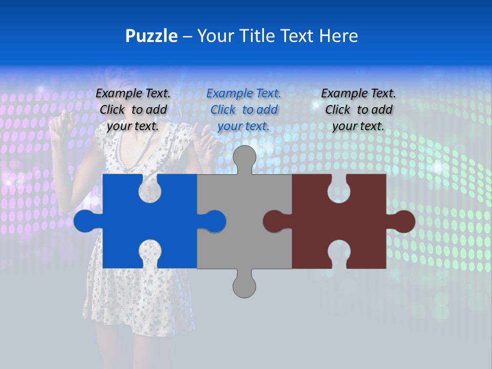 Dancer Caucasian Clubbing PowerPoint Template