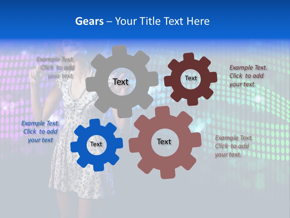 Dancer Caucasian Clubbing PowerPoint Template