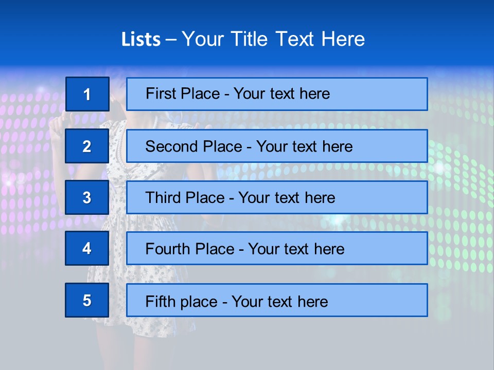 Dancer Caucasian Clubbing PowerPoint Template