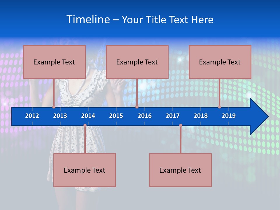 Dancer Caucasian Clubbing PowerPoint Template