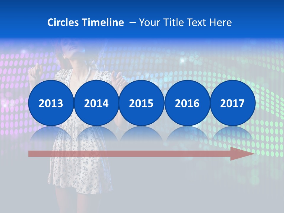 Dancer Caucasian Clubbing PowerPoint Template