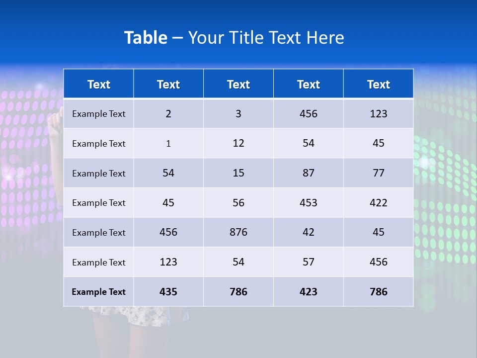 Dancer Caucasian Clubbing PowerPoint Template