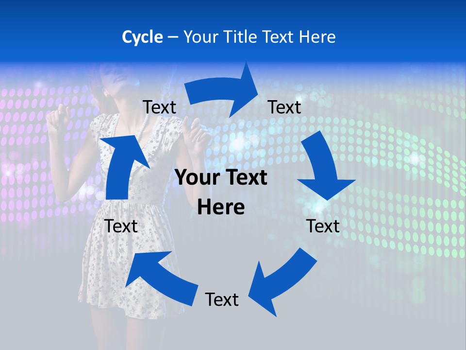 Dancer Caucasian Clubbing PowerPoint Template