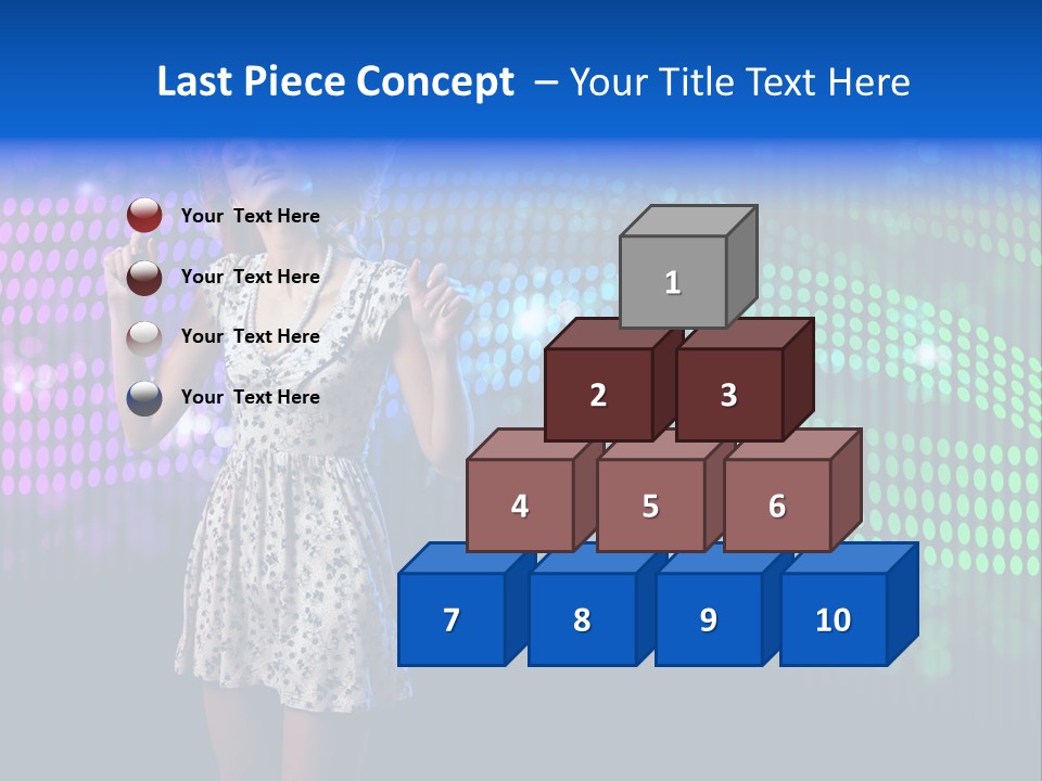 Dancer Caucasian Clubbing PowerPoint Template