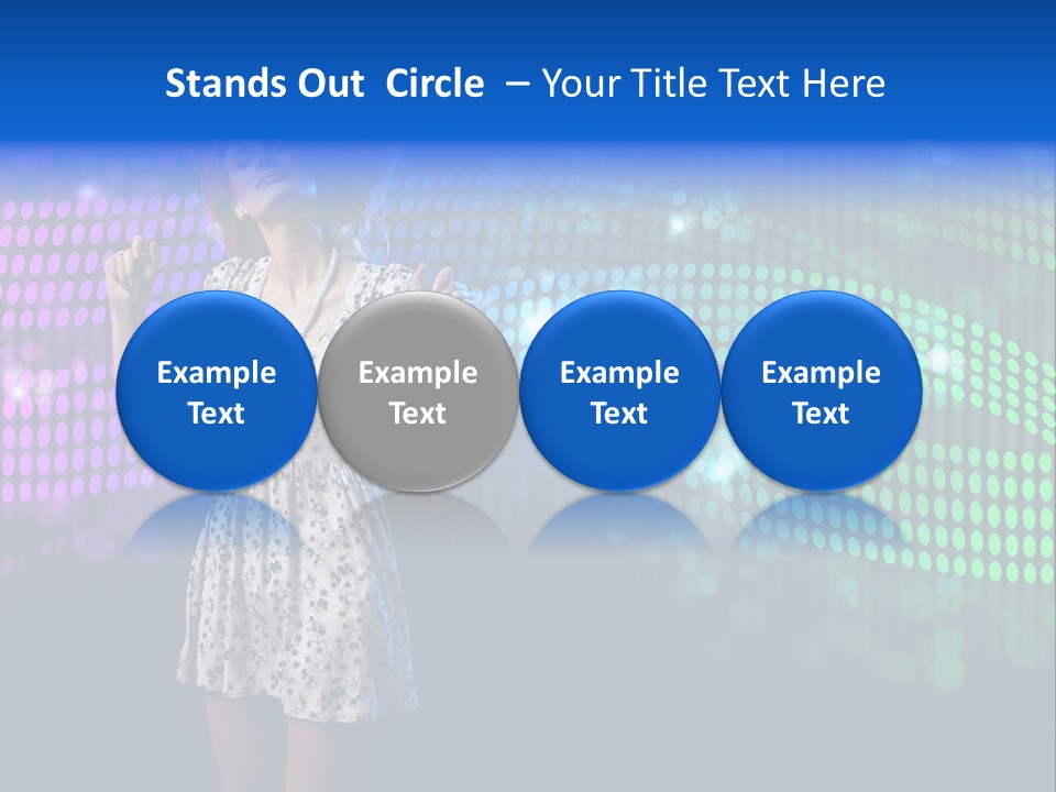 Dancer Caucasian Clubbing PowerPoint Template