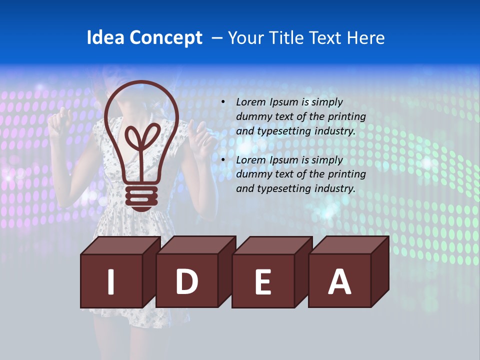 Dancer Caucasian Clubbing PowerPoint Template