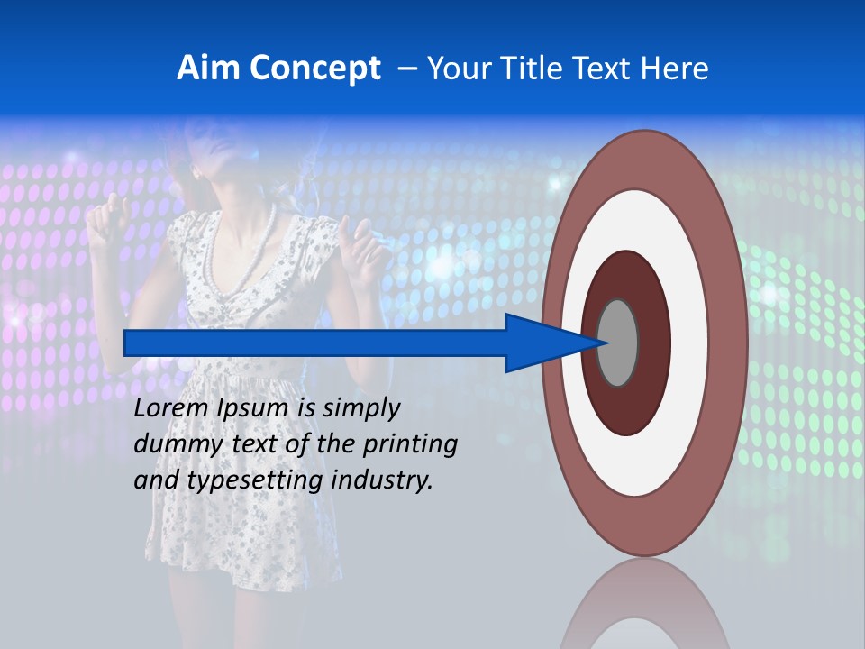 Dancer Caucasian Clubbing PowerPoint Template