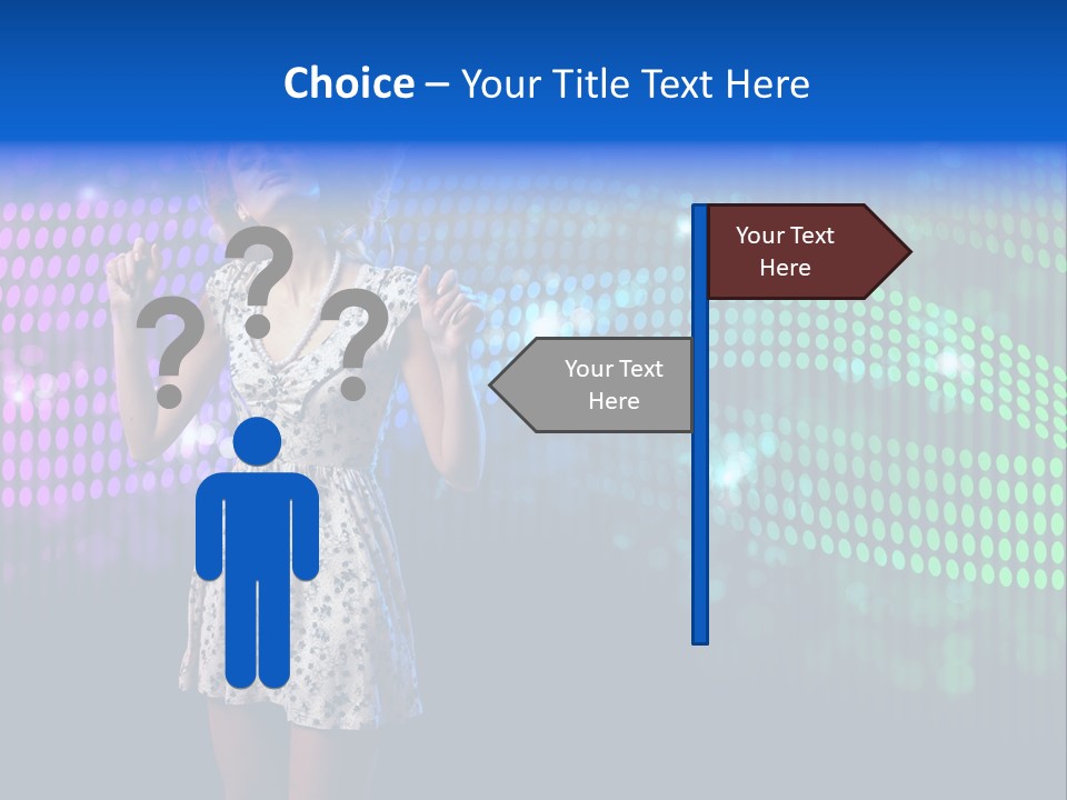 Dancer Caucasian Clubbing PowerPoint Template