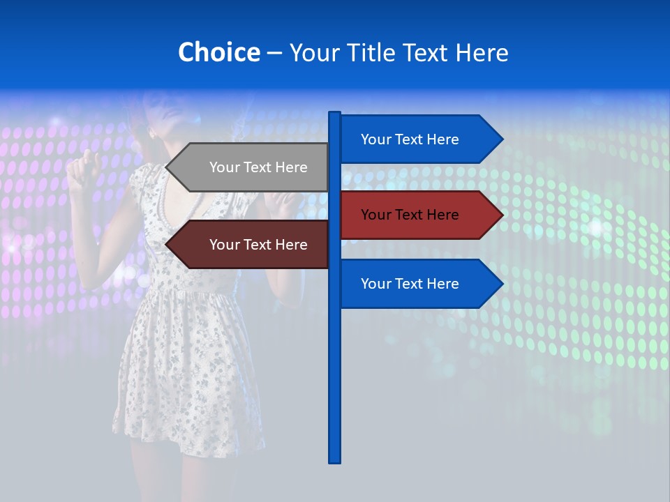 Dancer Caucasian Clubbing PowerPoint Template