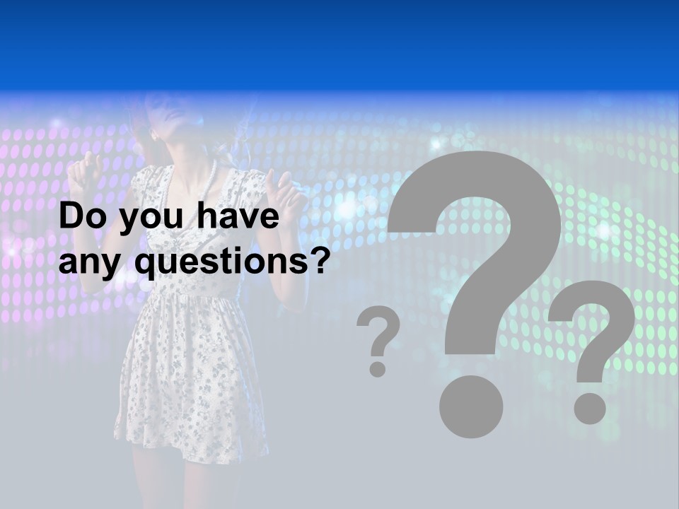 Dancer Caucasian Clubbing PowerPoint Template