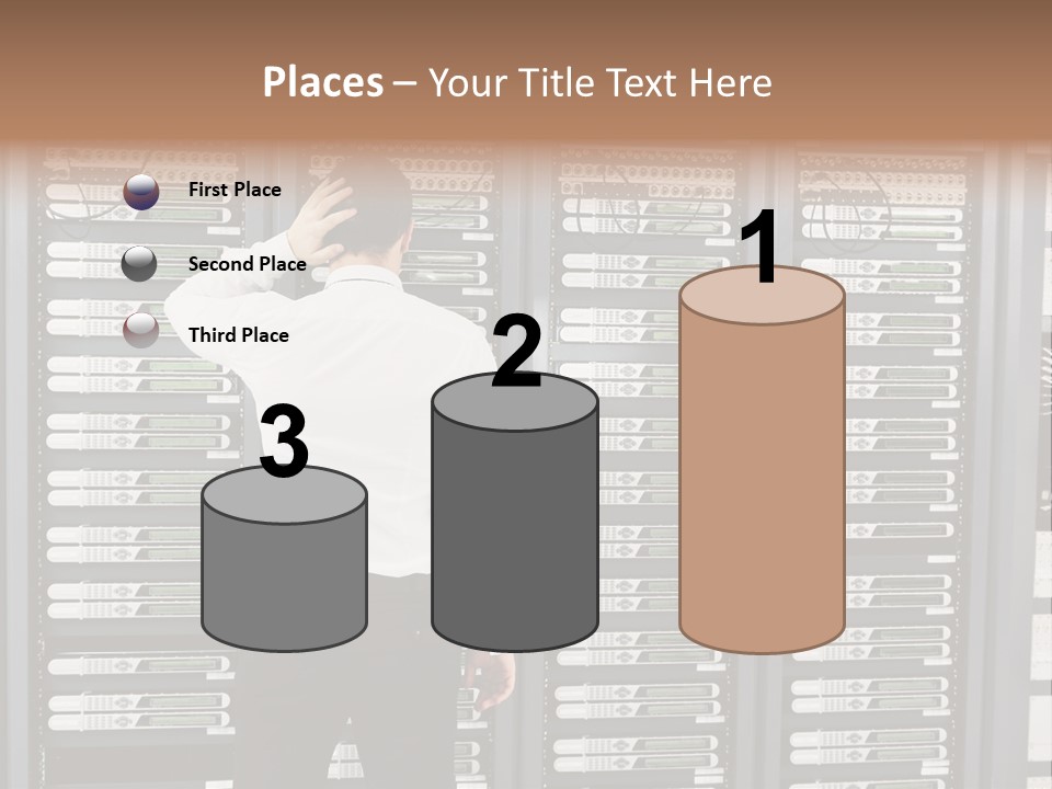 Technology Caucasian Control PowerPoint Template