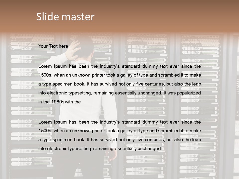 Technology Caucasian Control PowerPoint Template