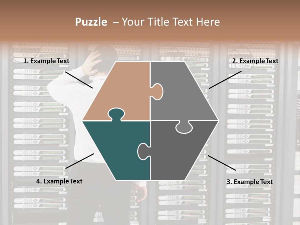 Technology Caucasian Control PowerPoint Template