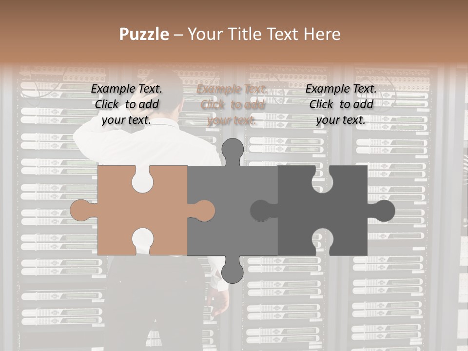 Technology Caucasian Control PowerPoint Template