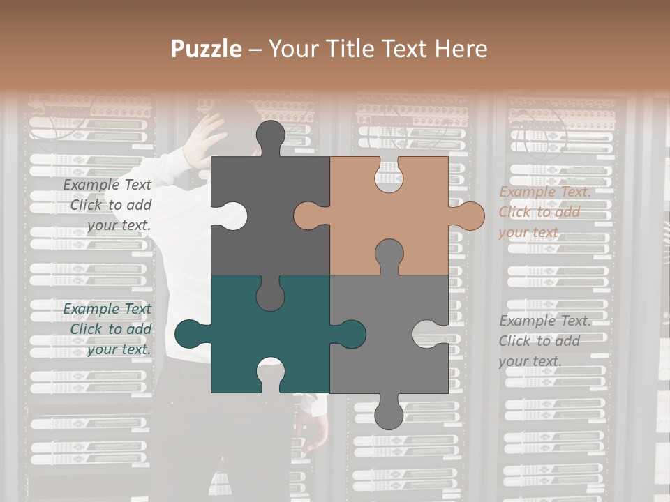 Technology Caucasian Control PowerPoint Template