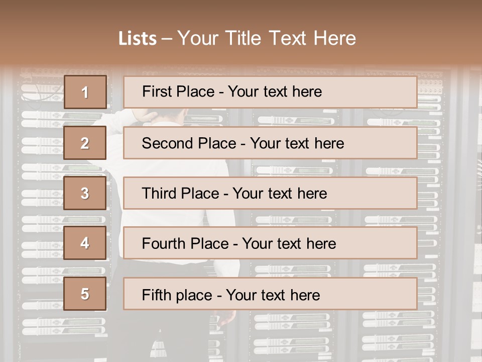 Technology Caucasian Control PowerPoint Template