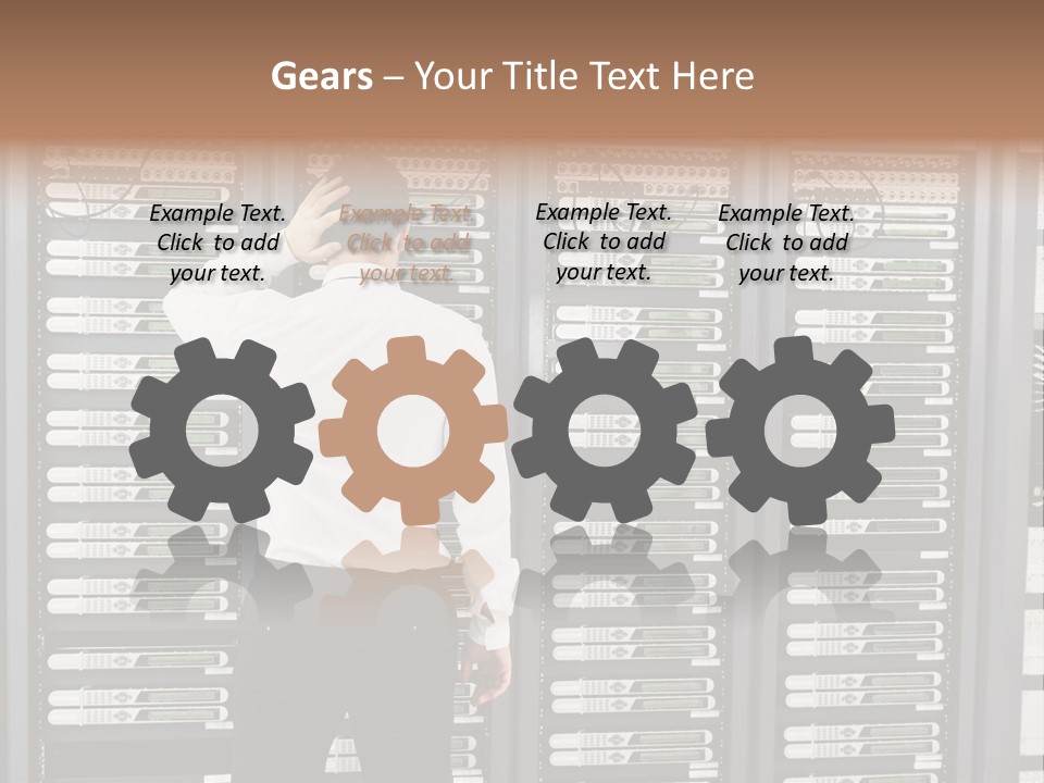 Technology Caucasian Control PowerPoint Template