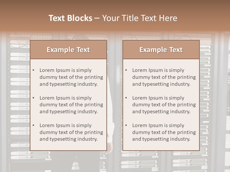 Technology Caucasian Control PowerPoint Template