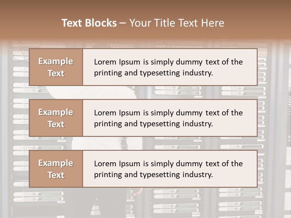 Technology Caucasian Control PowerPoint Template