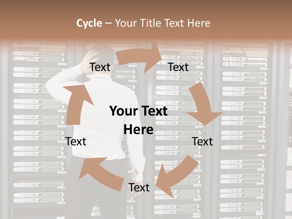 Technology Caucasian Control PowerPoint Template