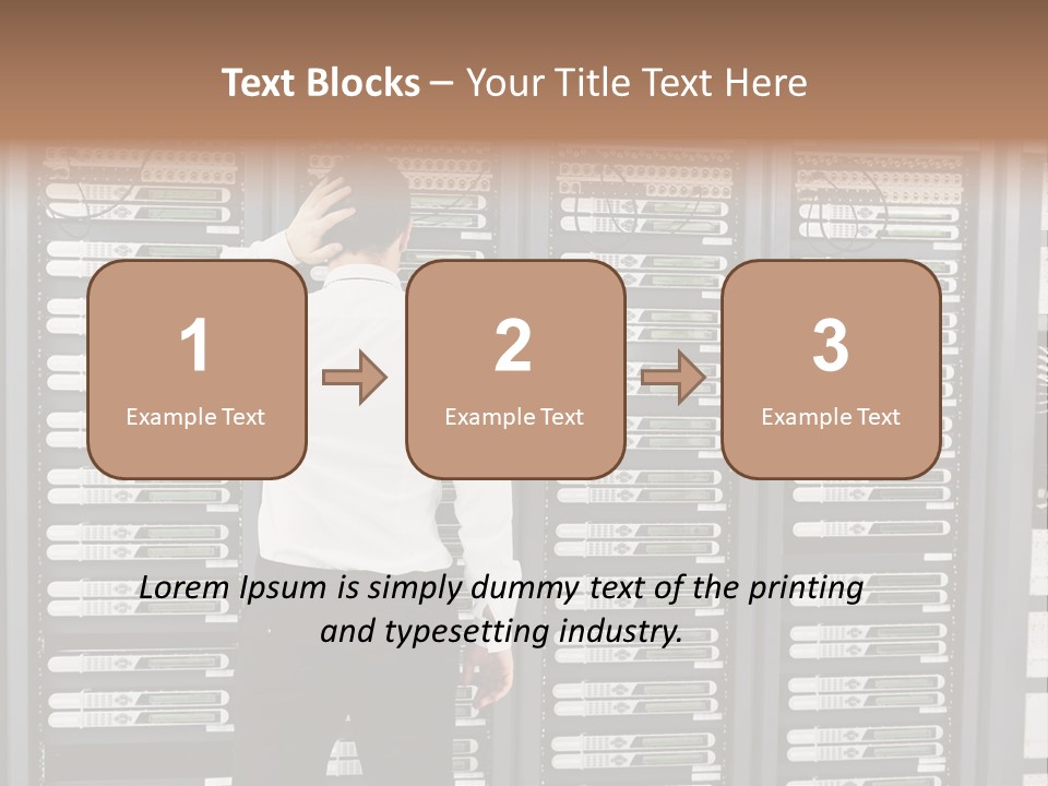 Technology Caucasian Control PowerPoint Template