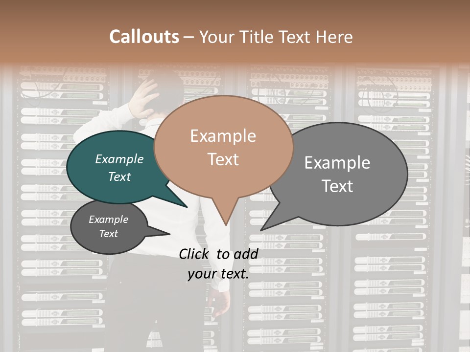 Technology Caucasian Control PowerPoint Template