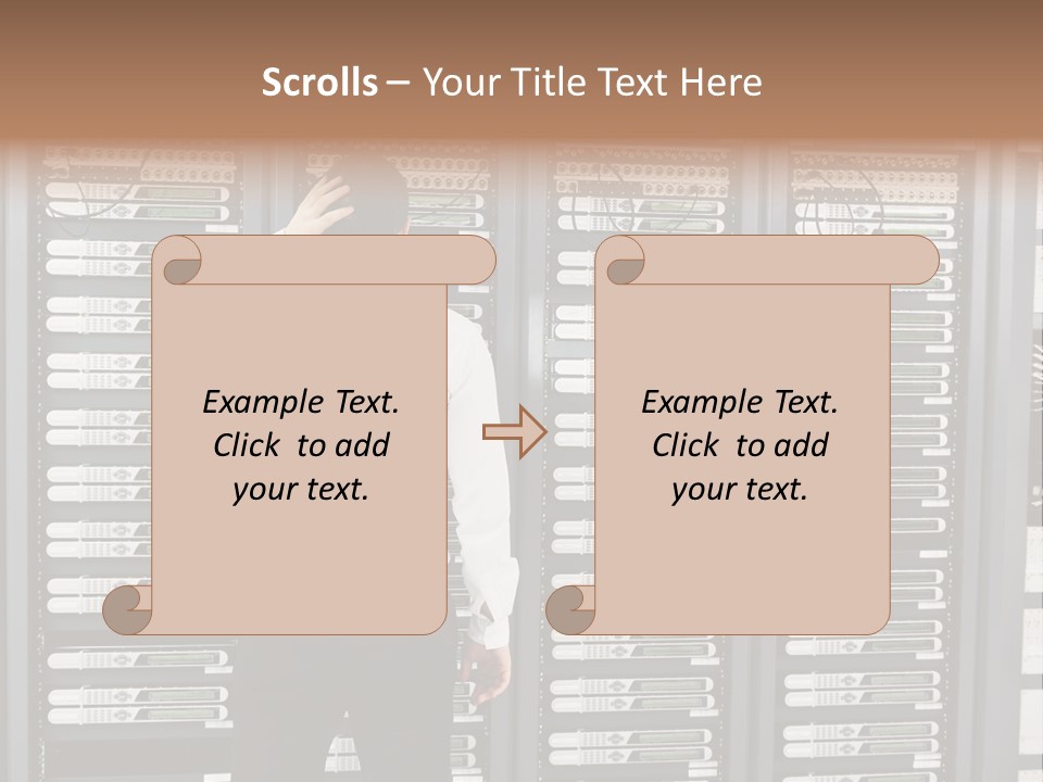 Technology Caucasian Control PowerPoint Template