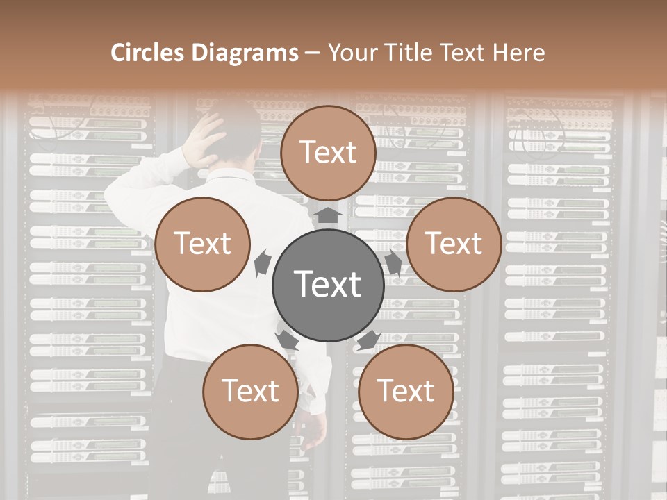Technology Caucasian Control PowerPoint Template