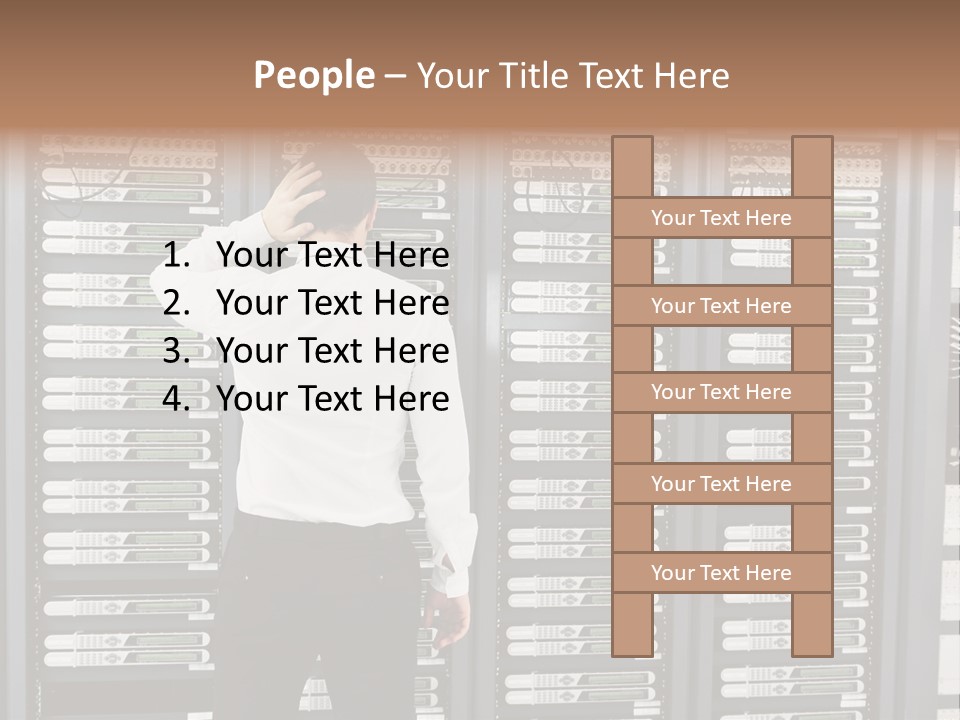 Technology Caucasian Control PowerPoint Template
