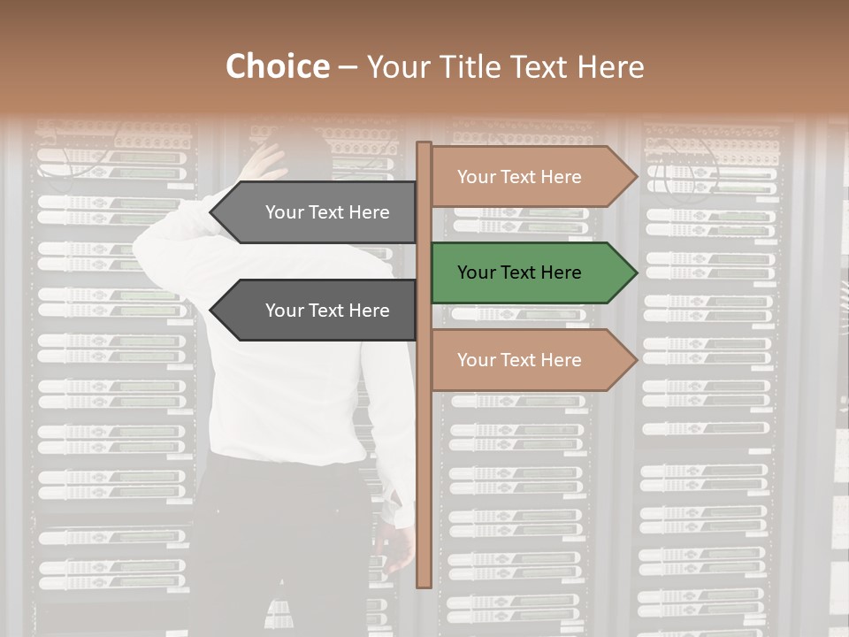 Technology Caucasian Control PowerPoint Template