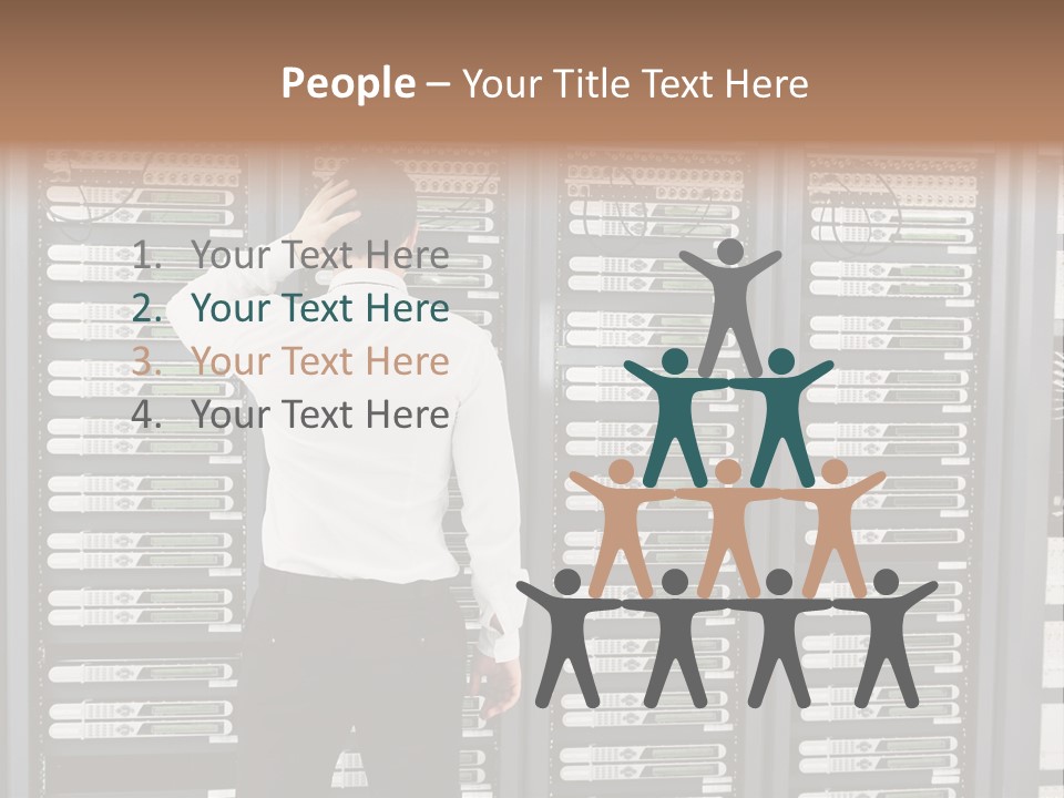Technology Caucasian Control PowerPoint Template
