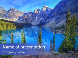 Wenkchemna Peaks Mountain PowerPoint Template