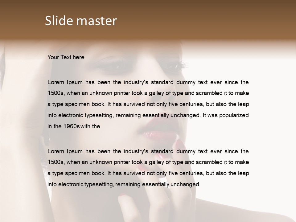 Portrait Fingers Skincare PowerPoint Template