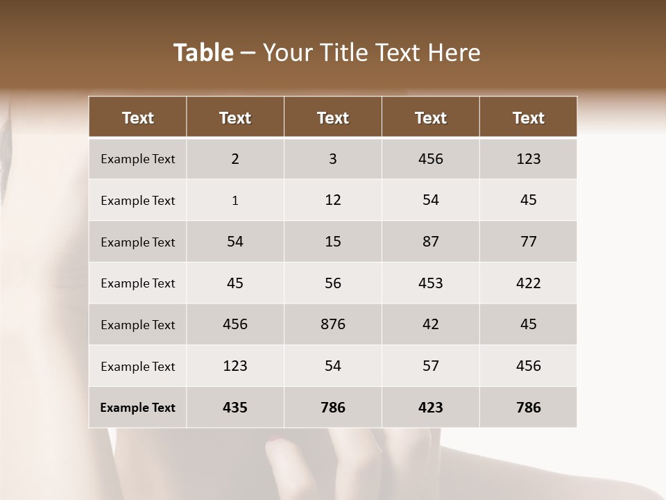 Portrait Fingers Skincare PowerPoint Template
