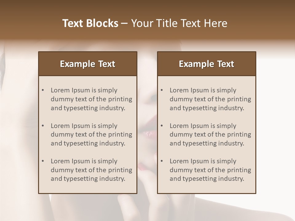 Portrait Fingers Skincare PowerPoint Template