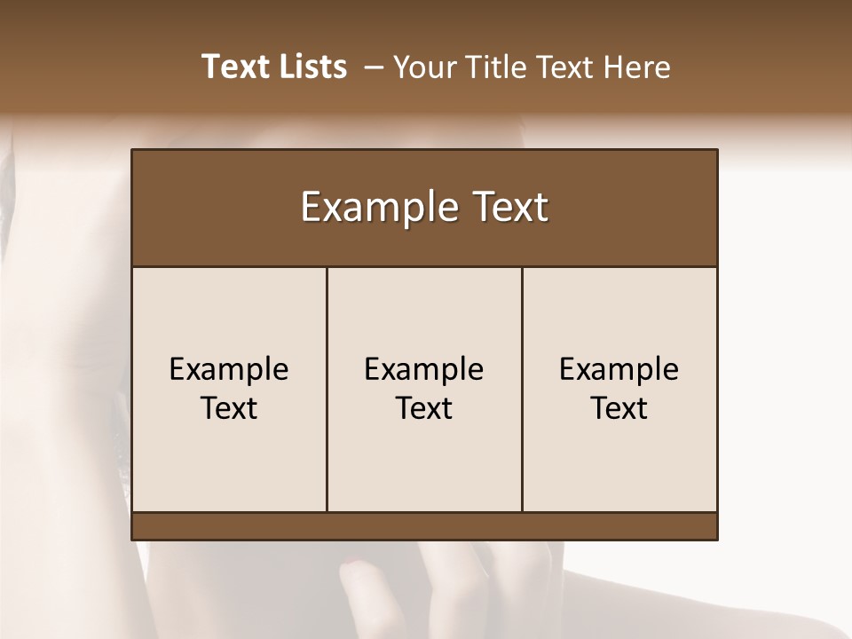Portrait Fingers Skincare PowerPoint Template