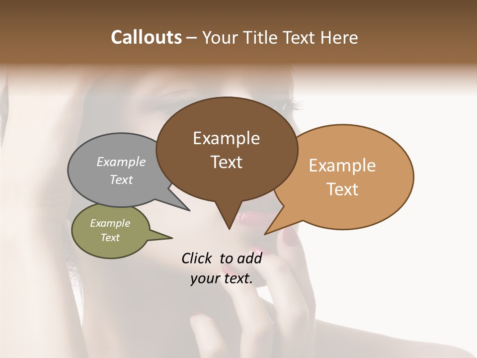 Portrait Fingers Skincare PowerPoint Template