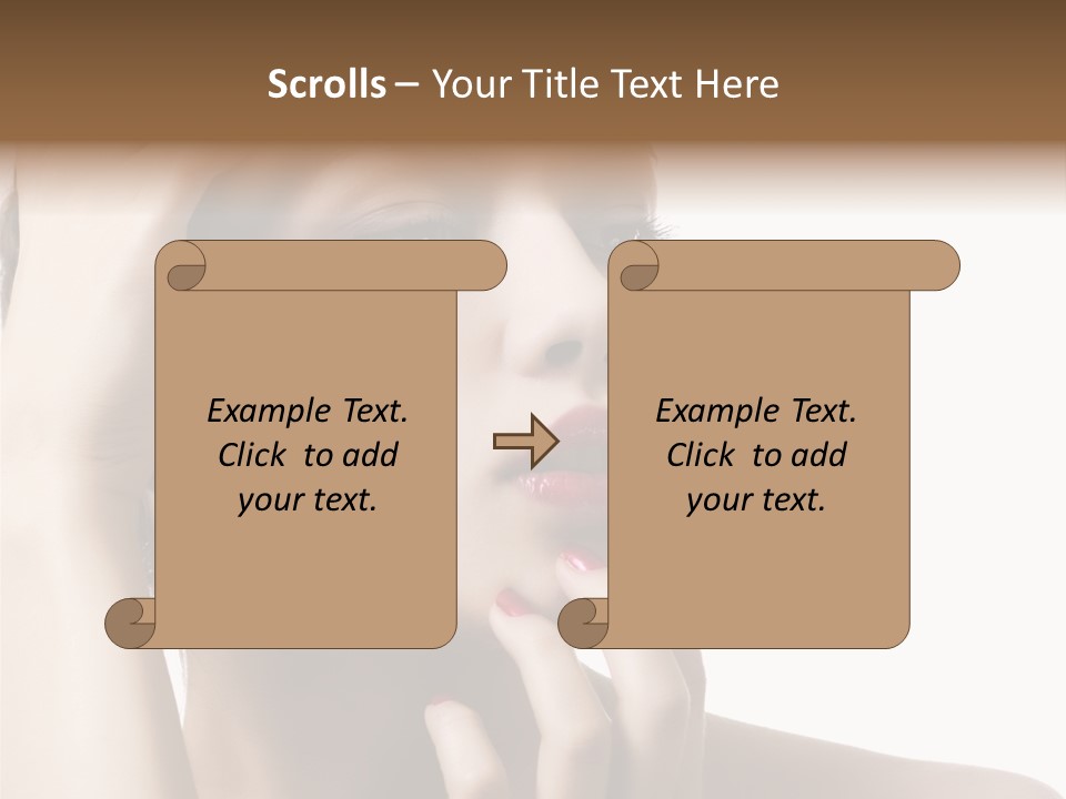 Portrait Fingers Skincare PowerPoint Template