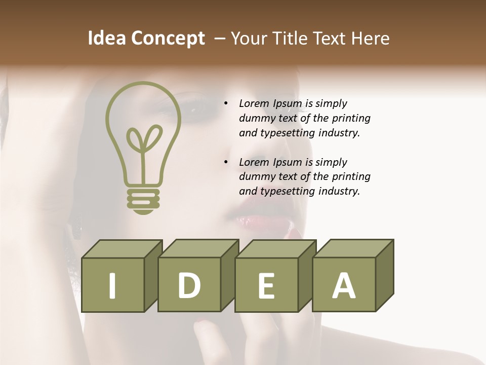 Portrait Fingers Skincare PowerPoint Template