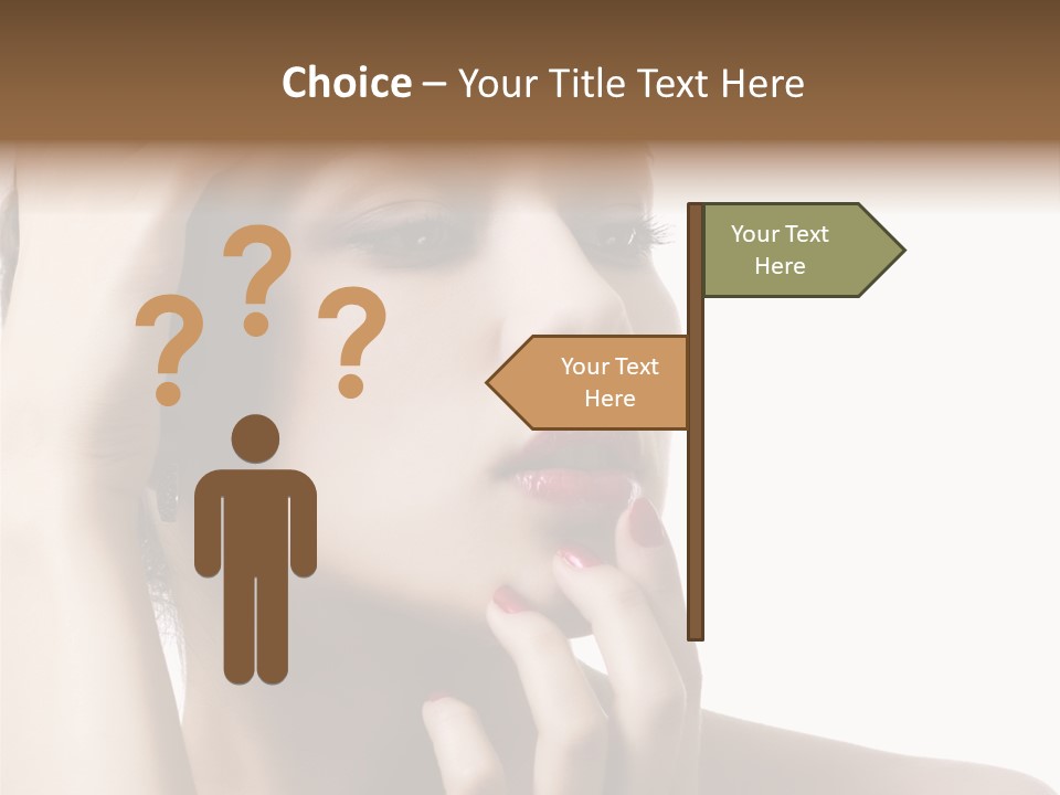 Portrait Fingers Skincare PowerPoint Template