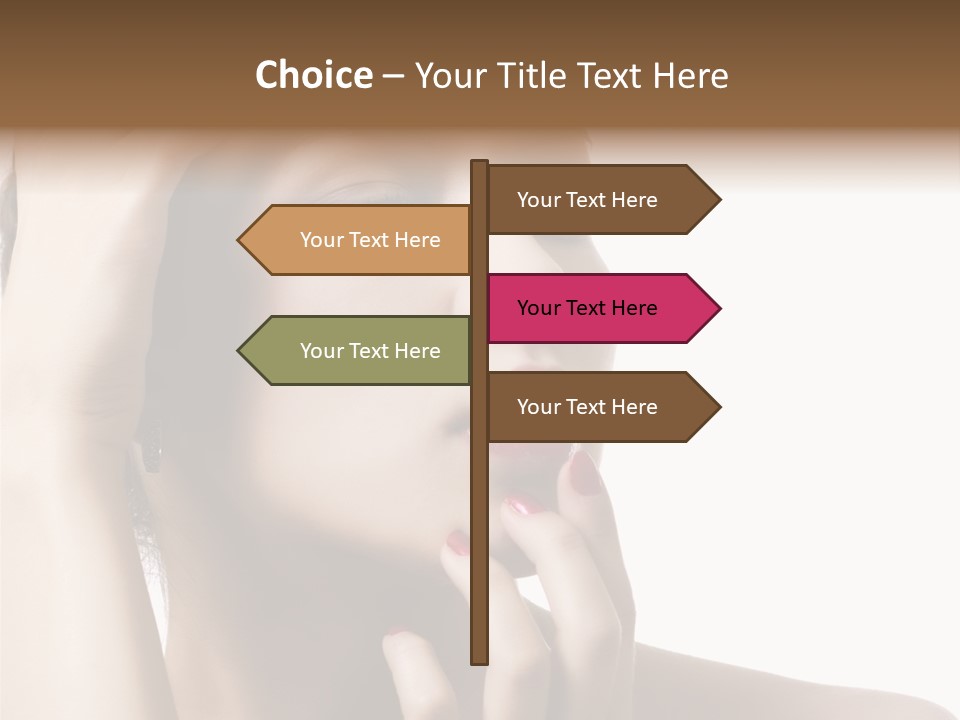 Portrait Fingers Skincare PowerPoint Template