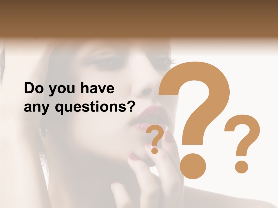 Portrait Fingers Skincare PowerPoint Template