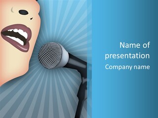 Listeners Lips Businesswoman PowerPoint Template