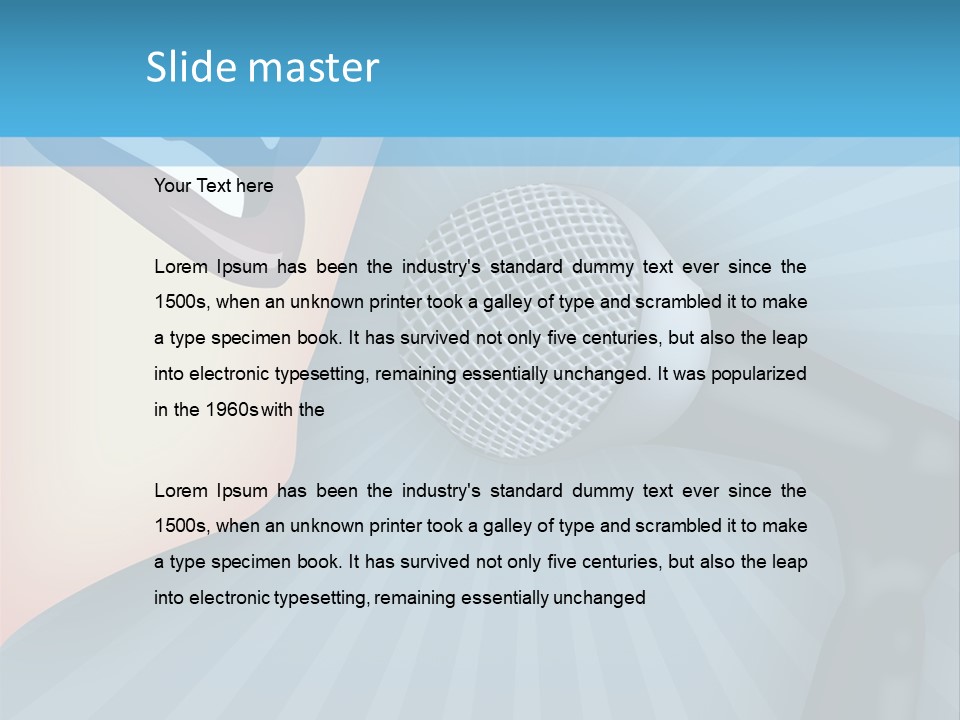 Listeners Lips Businesswoman PowerPoint Template