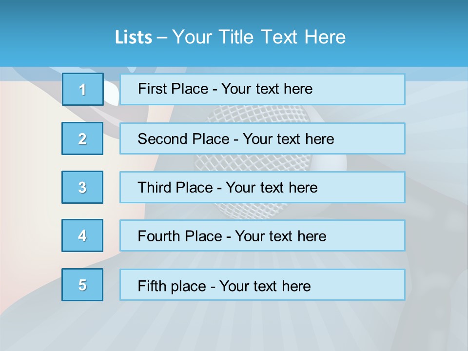 Listeners Lips Businesswoman PowerPoint Template