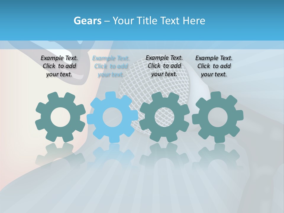 Listeners Lips Businesswoman PowerPoint Template