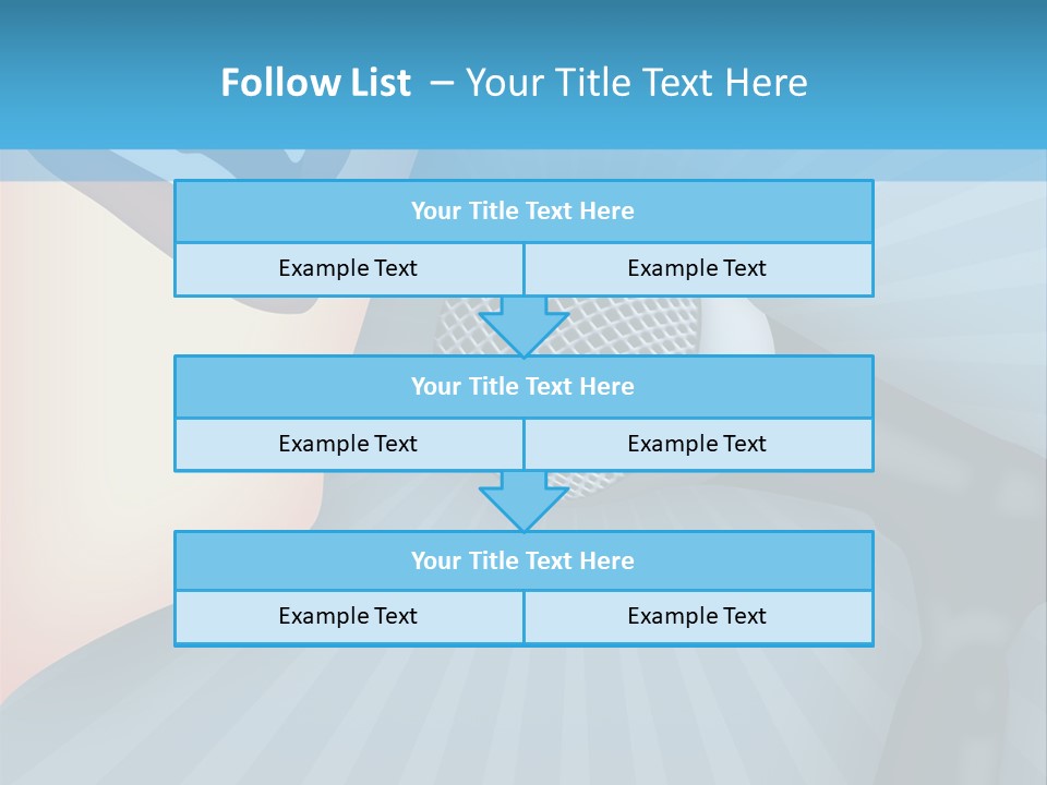 Listeners Lips Businesswoman PowerPoint Template