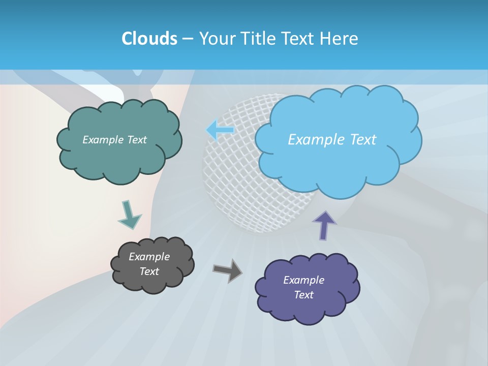 Listeners Lips Businesswoman PowerPoint Template